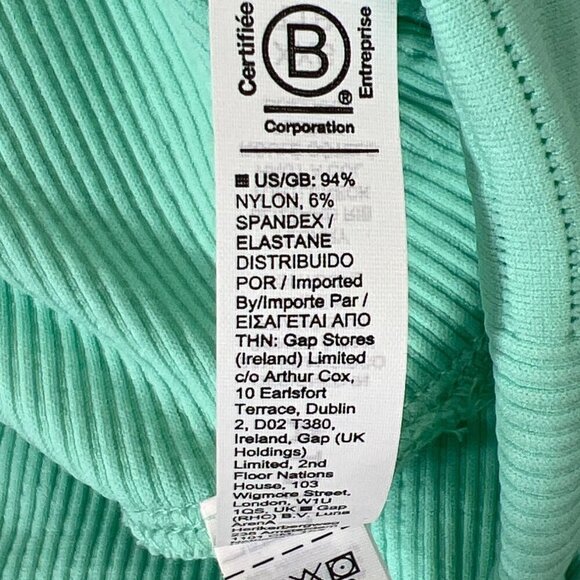 ATHLETA Flurry Blizzard Rib Turtleneck Top Mint Green Sz XXS #631818 NWOT - Picture 6 of 6